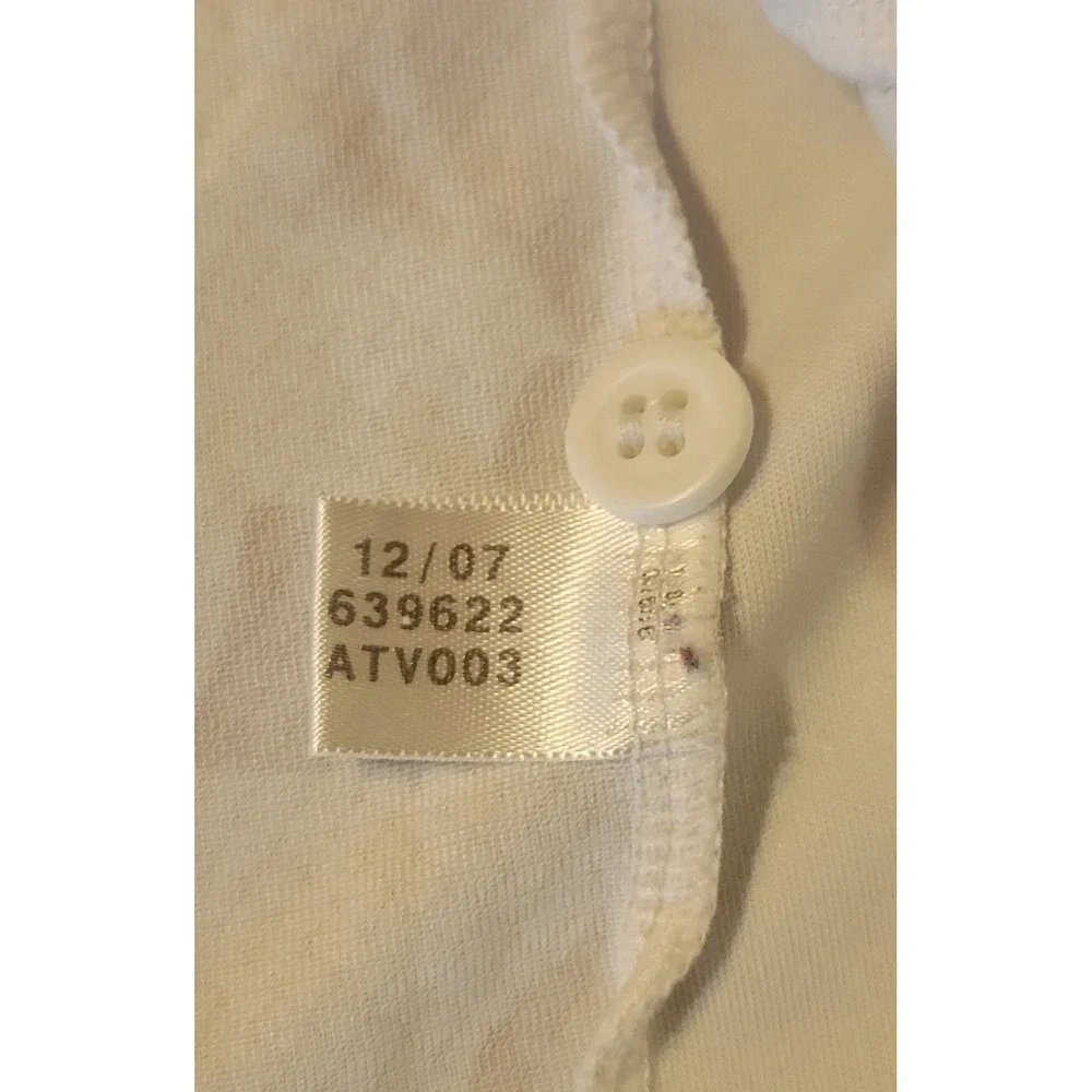 Adidas Clima365 Mens Polo Shirt Large White Blue ClimaCool Golf Athletic Tee